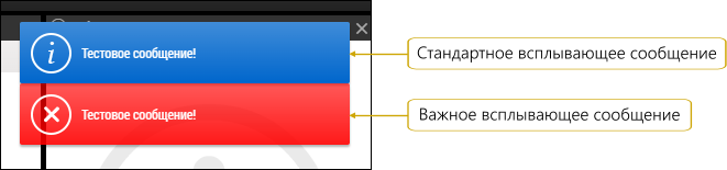 Типы всплывающих сообщений