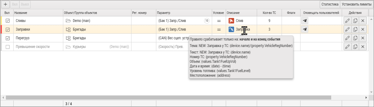 Детали правила