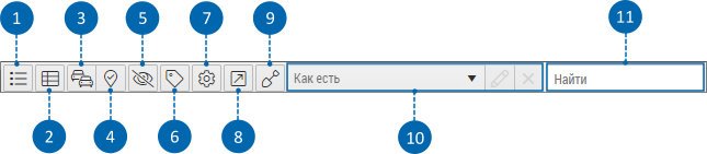 Панель инструментов модуля