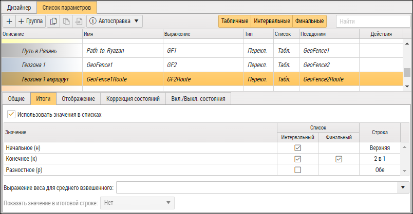 Параметр для определения маршрутов